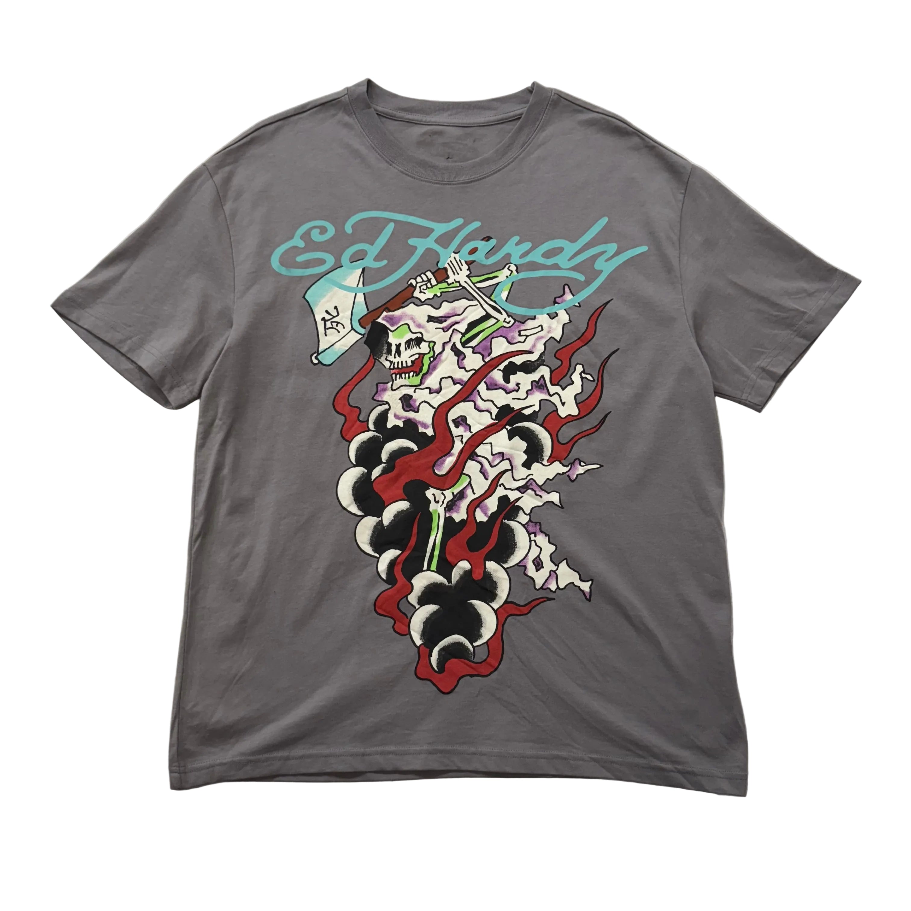 ED HARDY “Reaper” GREY GRAPHIC TEE