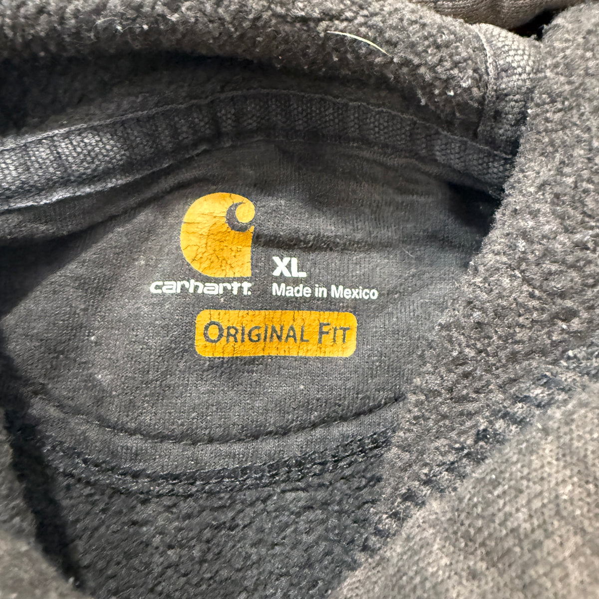 Carhartt Original Fit Logo Sleeve Pullover Hoodie Black Size XL photo 4