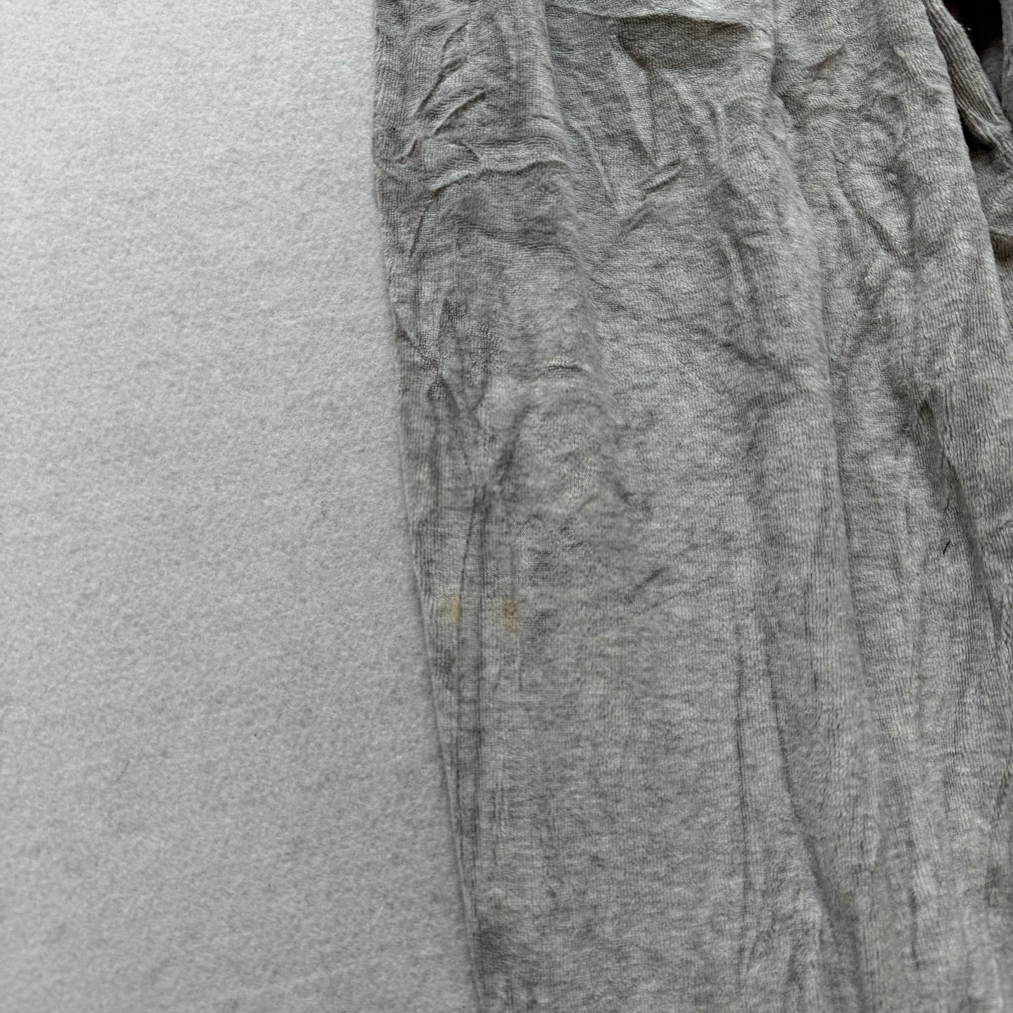 Juicy Couture Heather Gray Velour Tracksuit Set Zip Up Hoodie & Wide Pant Size M