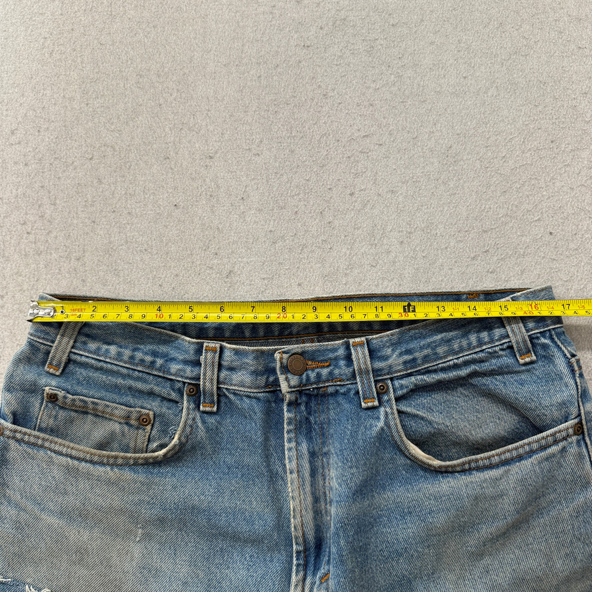 Kirkland Signature Cutoff Denim Shorts Light Wash Size 34 photo 4