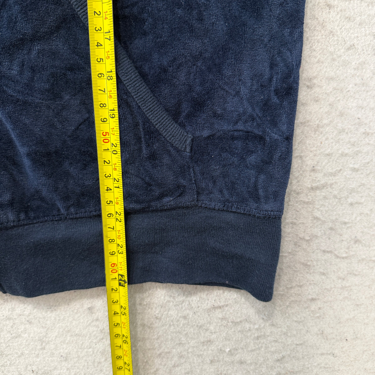 Juicy Couture Women's Navy Blue Velour Zip-Up Hoodie Butterfly Print Size XL