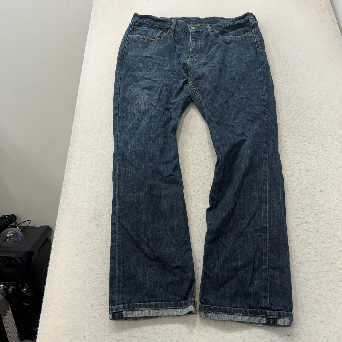 Levis Dark Wash Straight Leg Jeans Size 38x30 photo 2