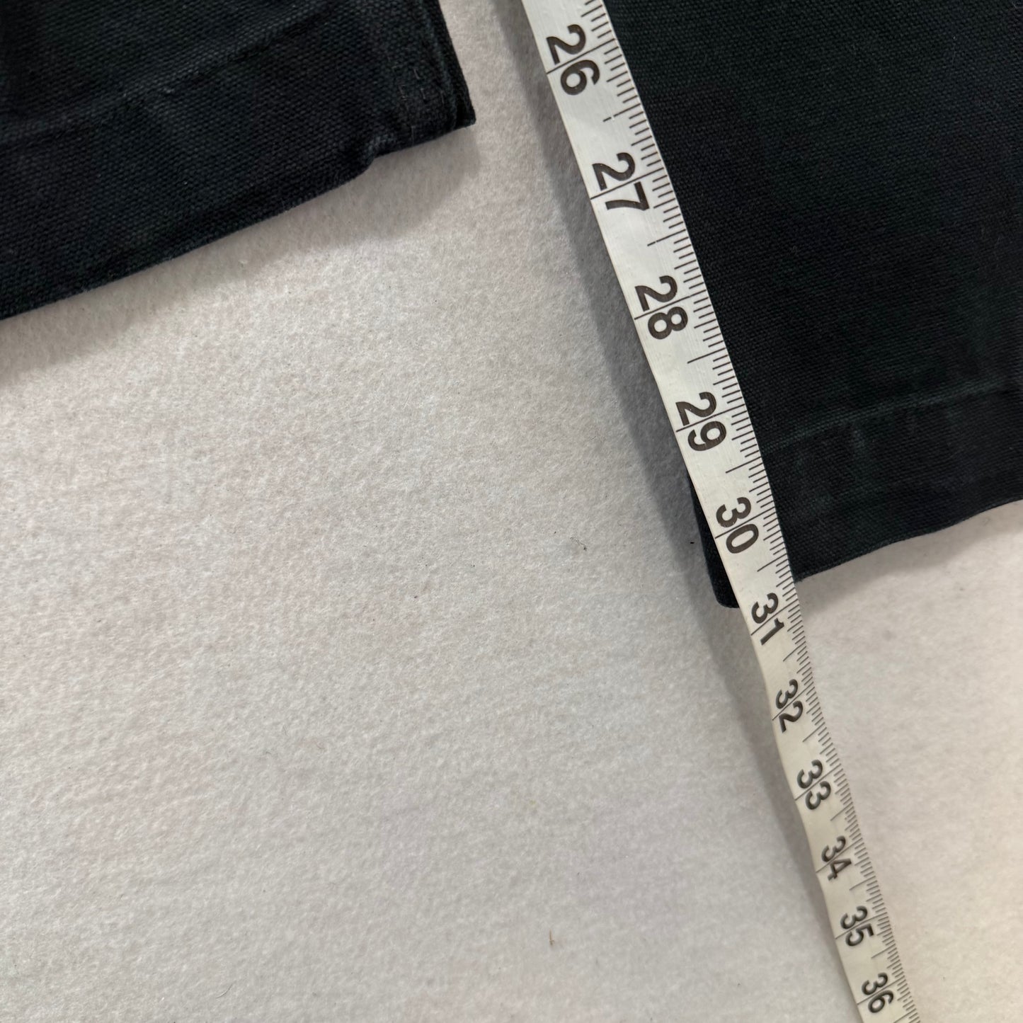 Carhartt Men's Black Washed-Duck Double Knee Work Pants Dungaree Fit Size 36