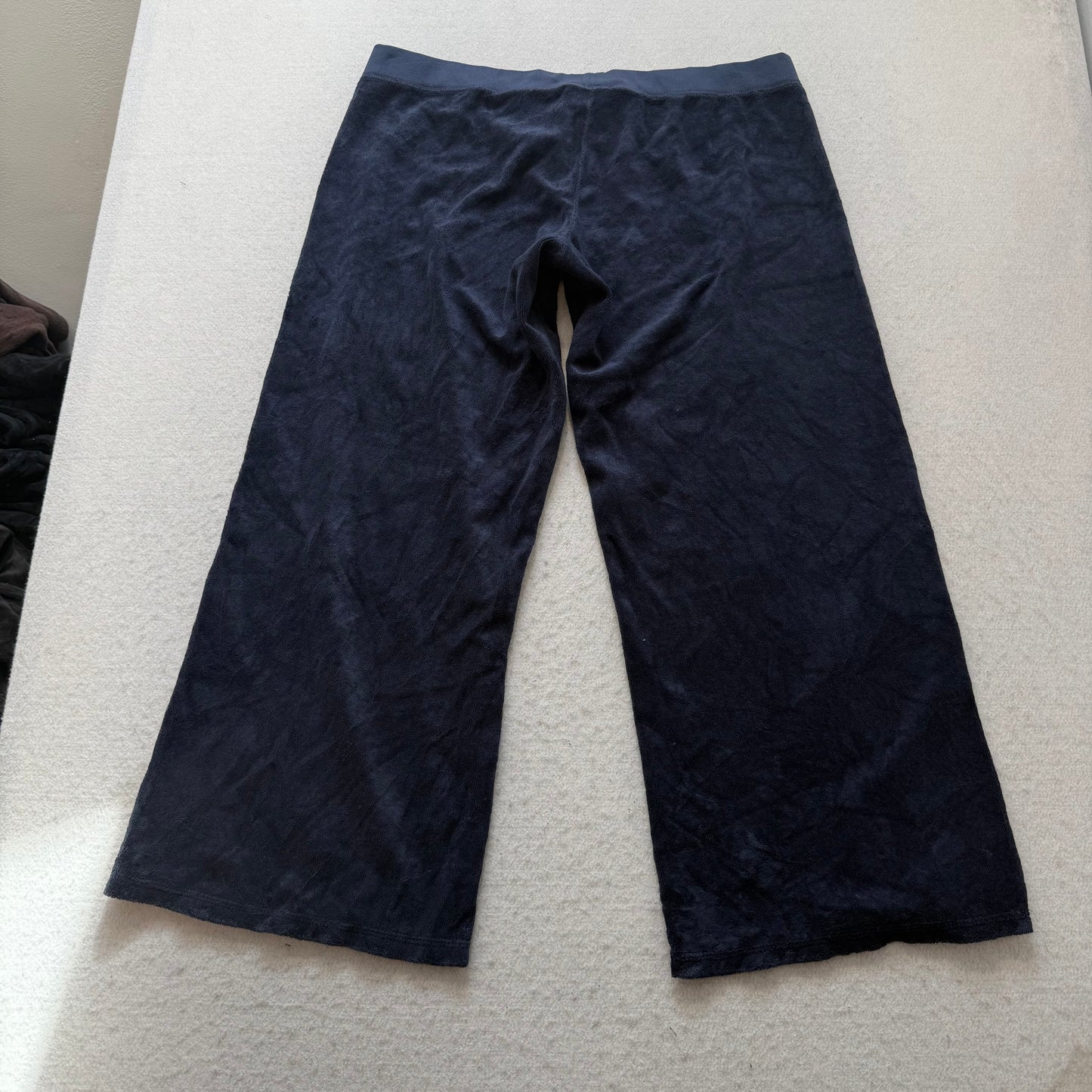 Navy Terry cloth capris