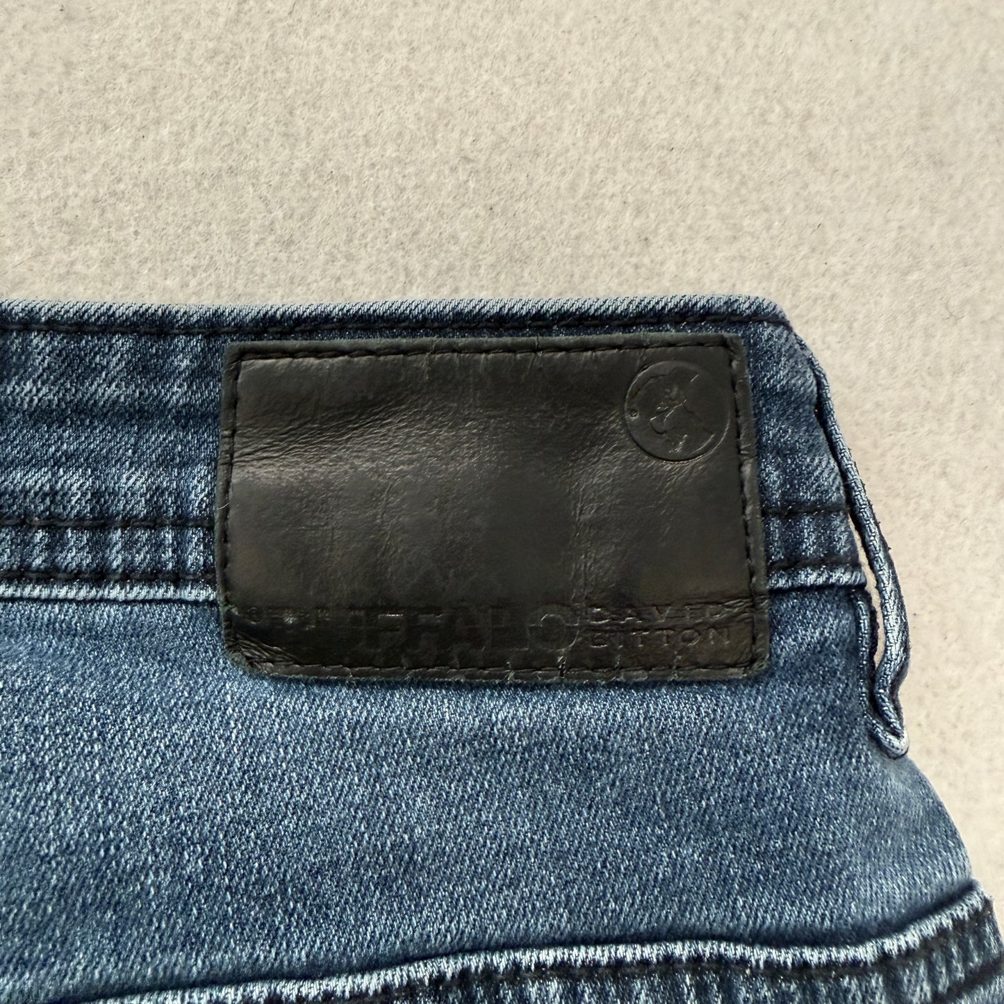 Buffalo David Bitton Jackson-X Men's Blue Denim Jeans Zip-Fly Stretch Size 36x30