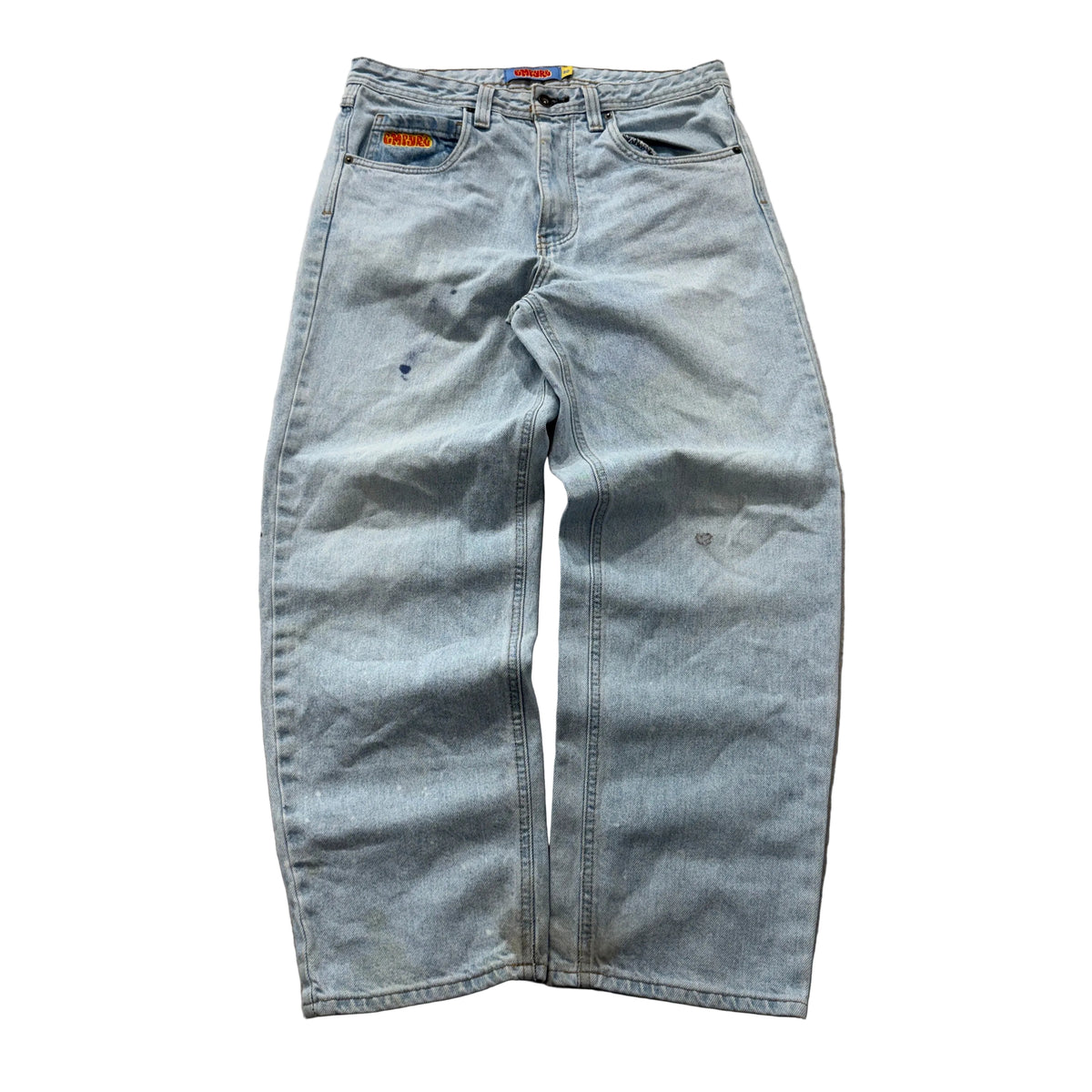 Empyre Men's Blue Denim Jeans Baggy Fit Zip-Fly Pockets Classic Logo Size 30