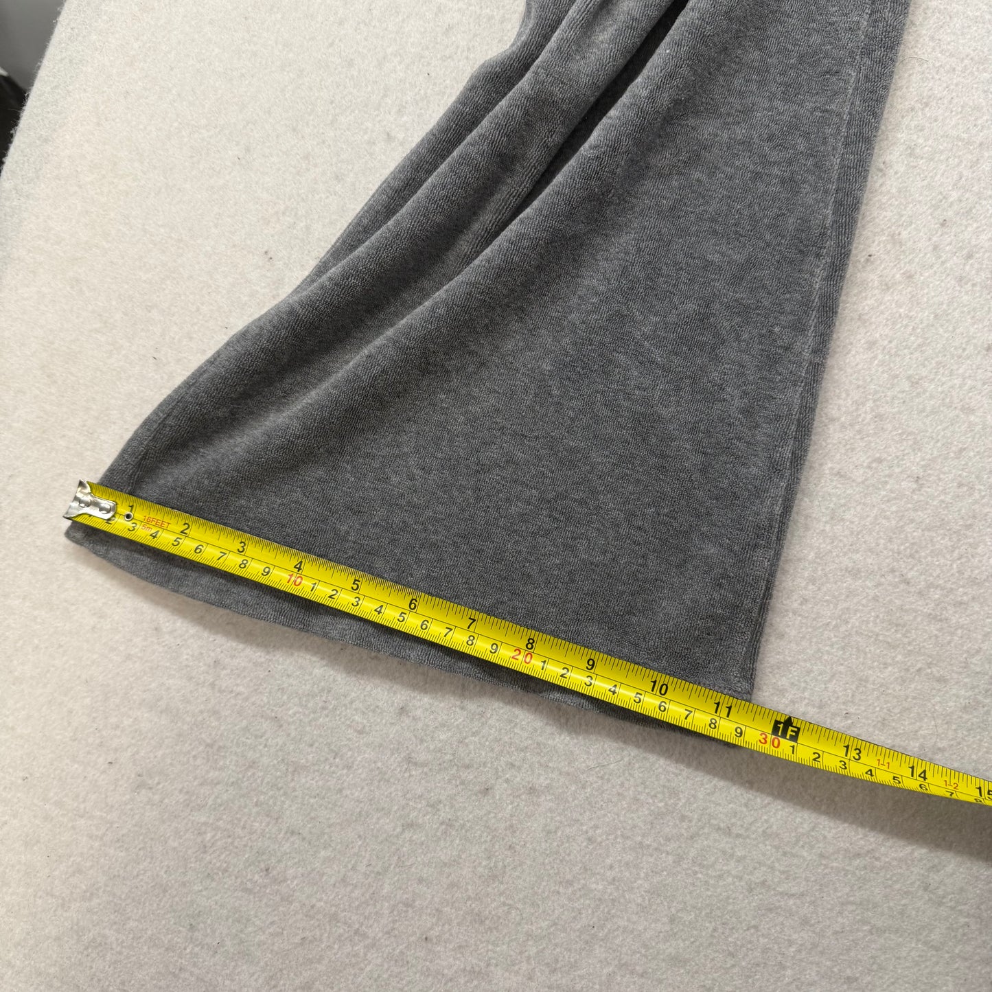 Juicy Couture Women's Gray Velour Flared Track Pants Pockets Loungewear Size S