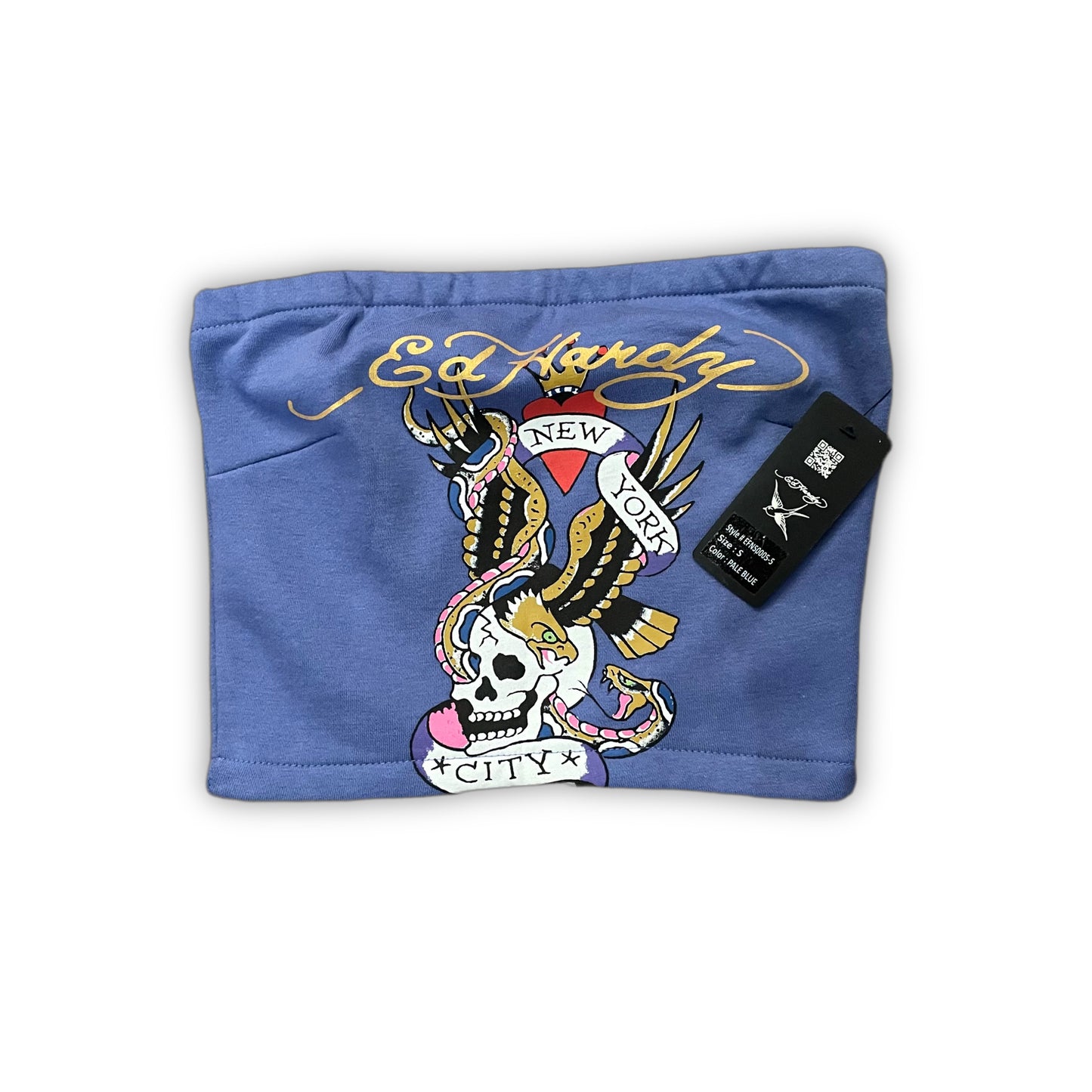 ED HARDY “NYC” BLUE TUBE TOP & PANT SET - Clean Curriculums 