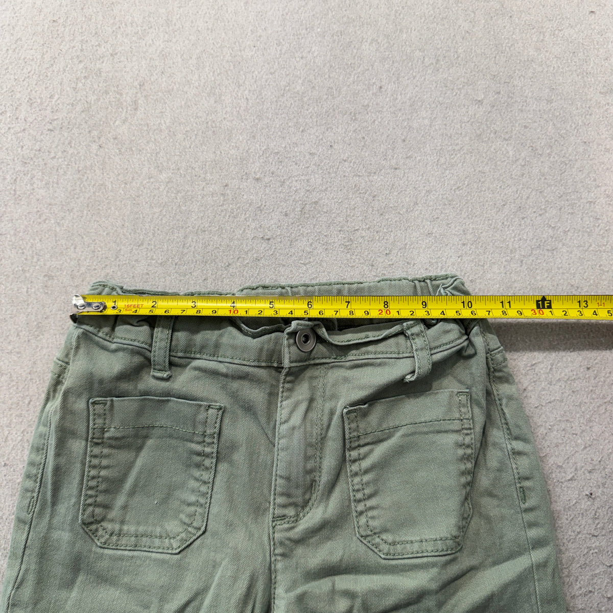 The Childrens Place Girls Green Wide Leg Pants Size 8 photo 4