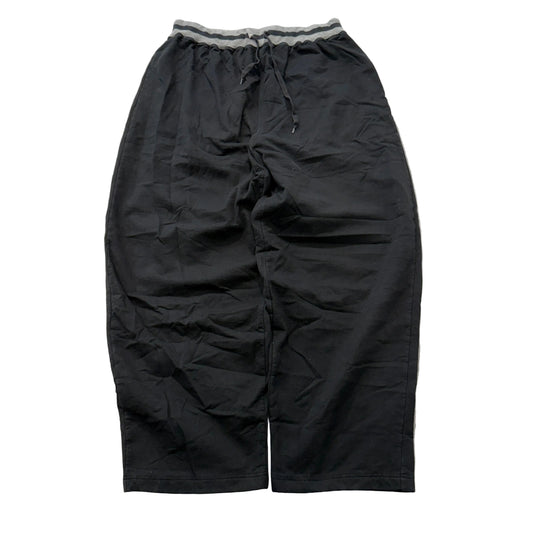 Nautica Women's Black Fleece Sweatpants Drawstring Pockets Classic Y2K Size L