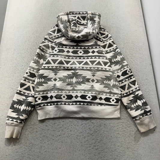 Surplus Aztec Sherpa Lined Full-Zip Hoodie Women's Cream Gray Print Size S photo 2