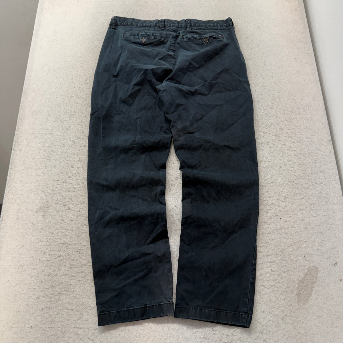 Tommy Hilfiger Chino Pants Men's Navy Blue Cotton Straight Leg Classic Size 34x30 photo 2