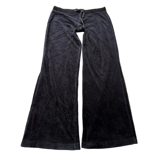Vintage Juicy Couture Women's Charcoal Gray Velour Flared Track Pant Y2K Size S