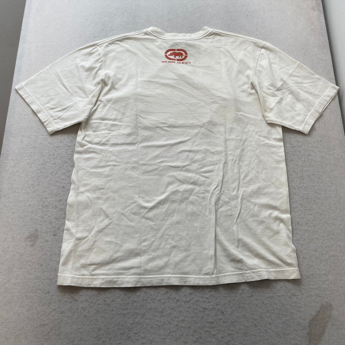 Ecko Unltd Men's White Cotton T-Shirt Pullover Short Sleeve Crewneck Logo Size L