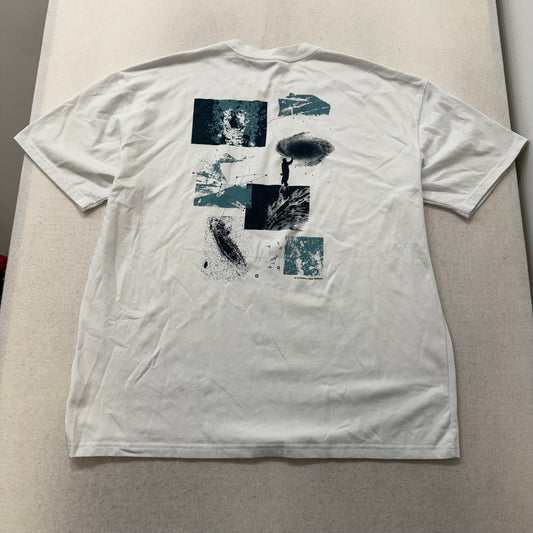 Nike ACG Men's White Cotton Dri-FIT Galaxy T-Shirt Short Sleeves Graphic Size XL