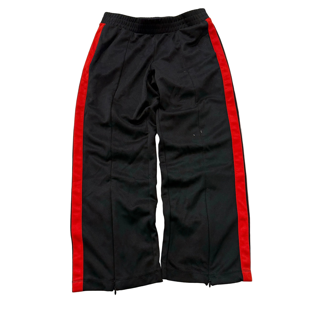 Wild Fable Men's Black Red Track Pants High-Rise Side Stripe Zip-Hem Size M