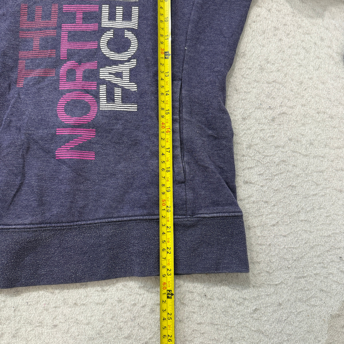 The North Face Womens Purple Vertical Logo Pullover Hoodie Size S photo 5