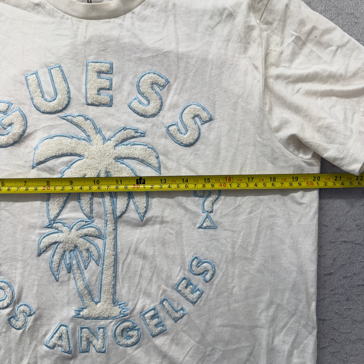 Guess LA cream tee chest measurement