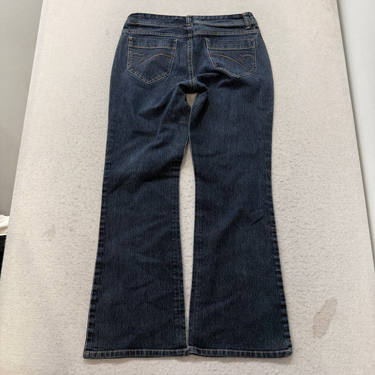 Gloria Vanderbilt Women's Blue Denim Bootcut Jeans Pockets Zip-Fly Size W32