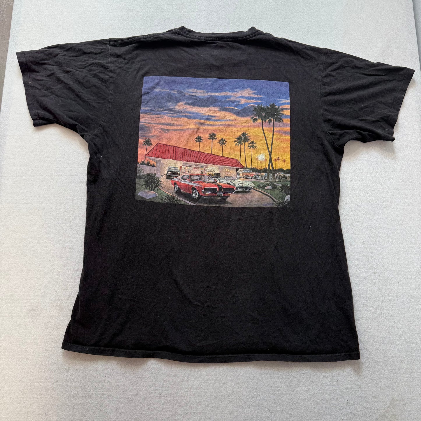 In-N-Out Burger Arizona Mens Black 100% Cotton California Graphic T-Shirt Size L