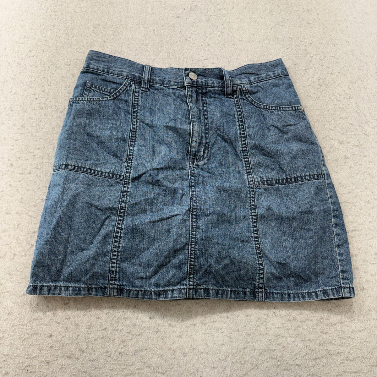 Sonoma Denim Mini Skirt Medium Wash Size 6 photo 1