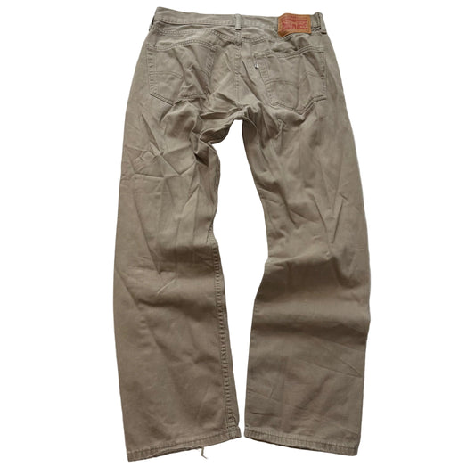 Levi Strauss & Co Men's Tan Cotton Twill Straight Leg Pant 5-Pocket Logo Size 32