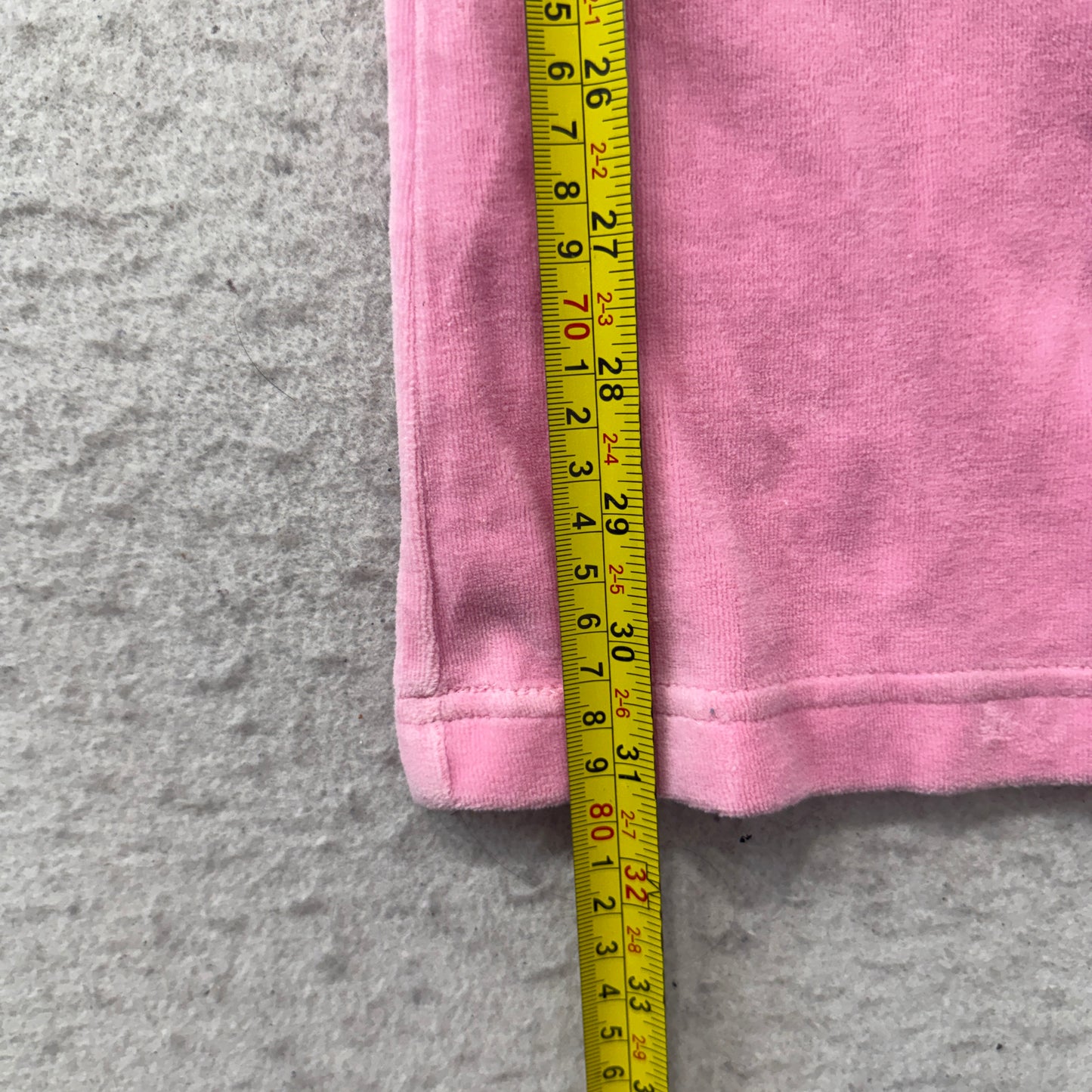 Juicy Couture Women's Light Pink Velour Track Pants Drawstring Dog Logo Size M