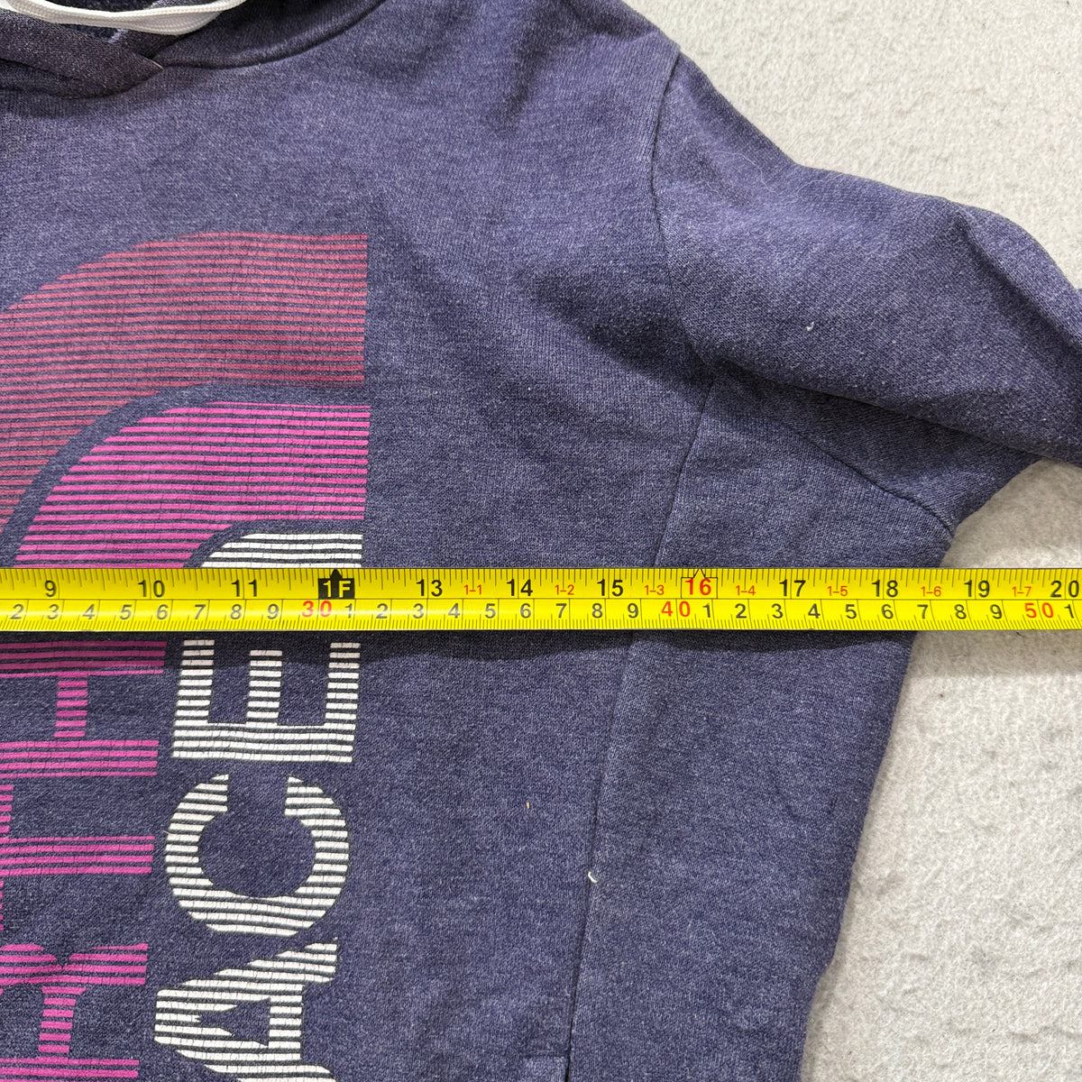The North Face Womens Purple Vertical Logo Pullover Hoodie Size S photo 4