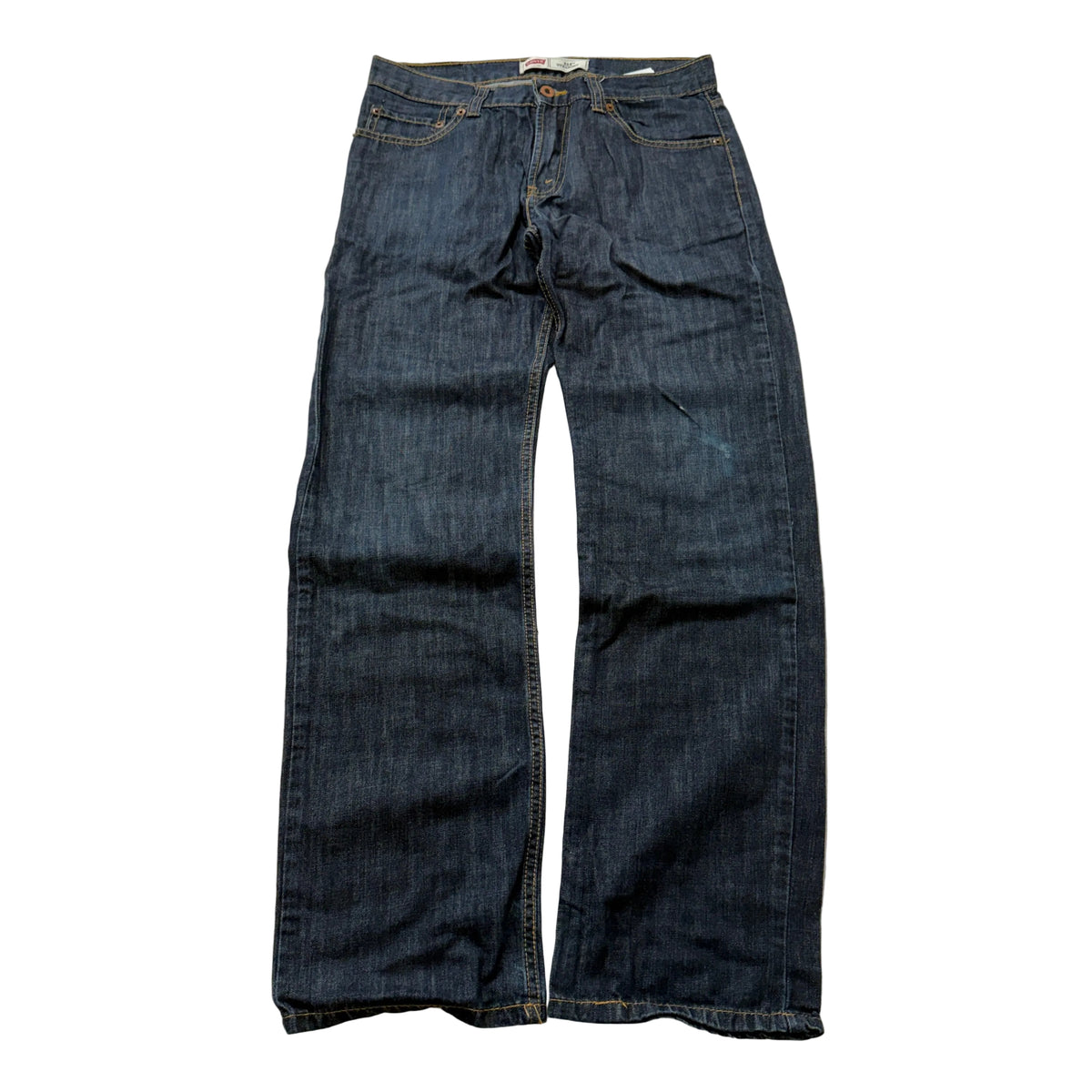 Levi's 514 Straight Jeans Boys Dark Wash Blue Denim Five Pocket Size 18 photo 1
