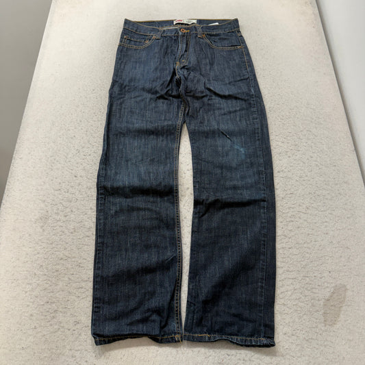 Levi's 514 Straight Jeans Boys Dark Wash Blue Denim Five Pocket Size 18 photo 1