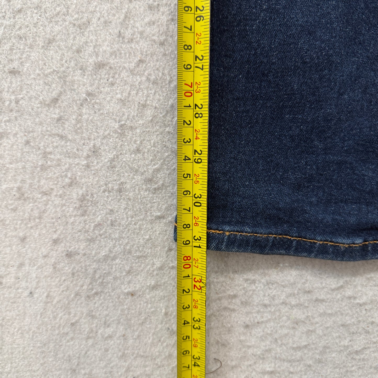 Levi's 505 Men's Blue Denim Jeans Straight Zip-Fly Pocket Classic Size W33xL34
