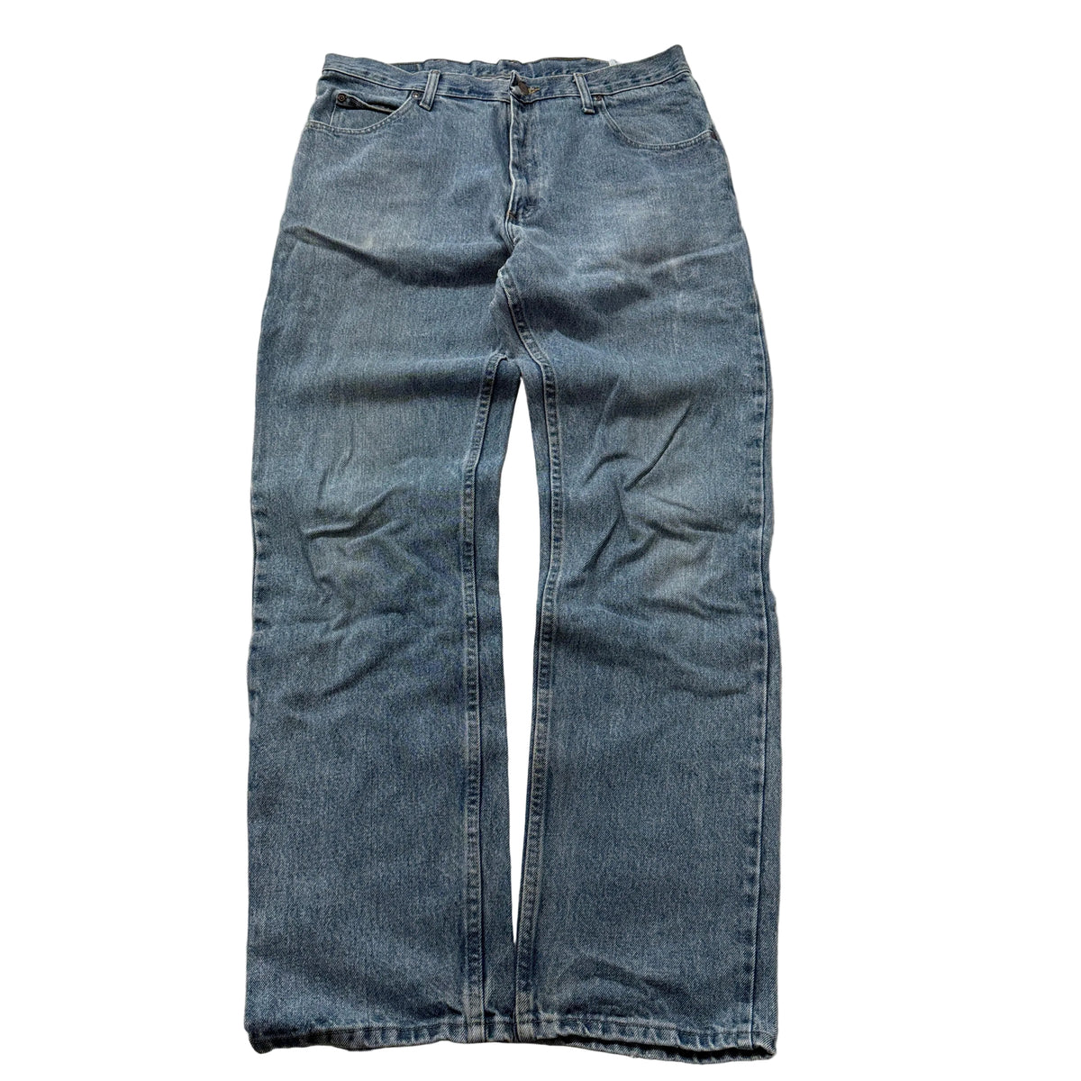 Wrangler Regular Fit Jeans Men's Light Wash Blue Denim Five Pocket Size 36x34 photo 1