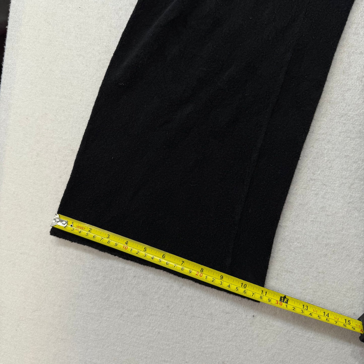 2003 Vintage Juicy Couture Womens Black Velour Flared Track Pant Low Rise Size L