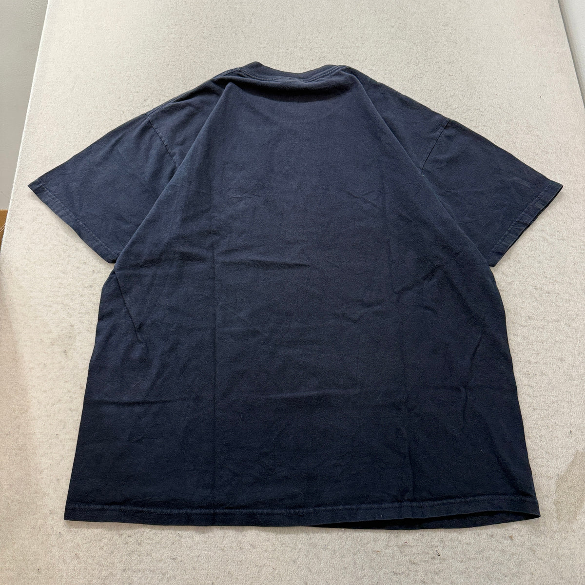 No Fear navy embroidered flame logo tee back view