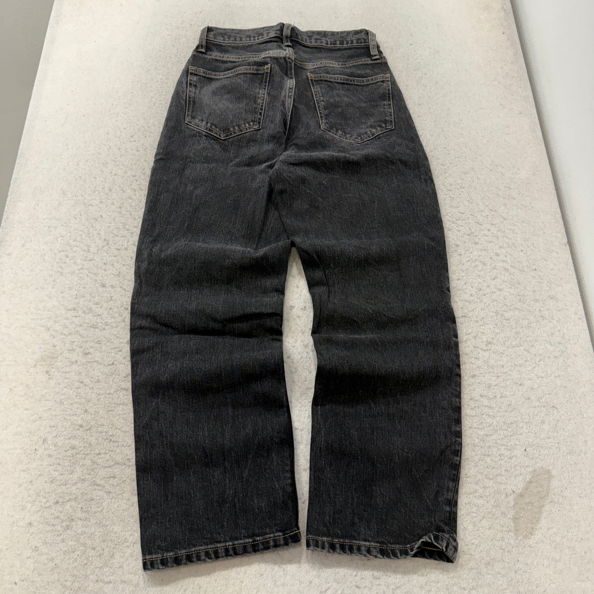 Arizona Jean Co Highest Rise Vintage Straight Jeans Women's Black Wash Size 4 photo 2