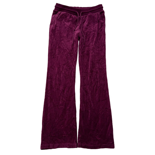 Vintage Juicy Couture Women's Berry Velour Flared Track Pant Loungewear Size S