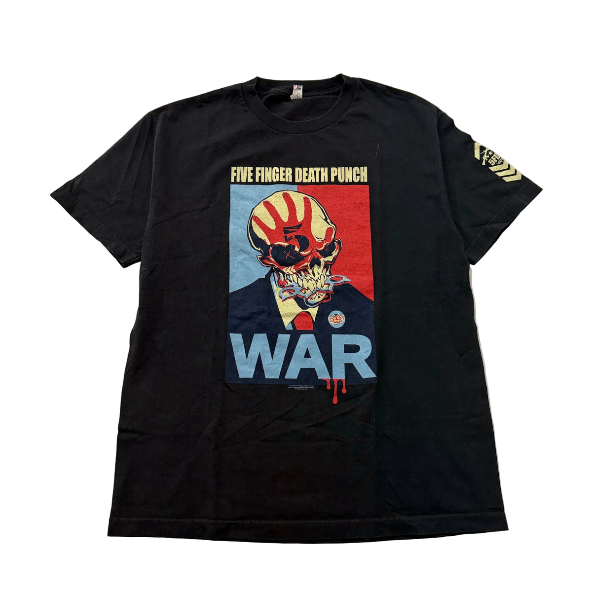 Five Finger Death Punch War skull tee front