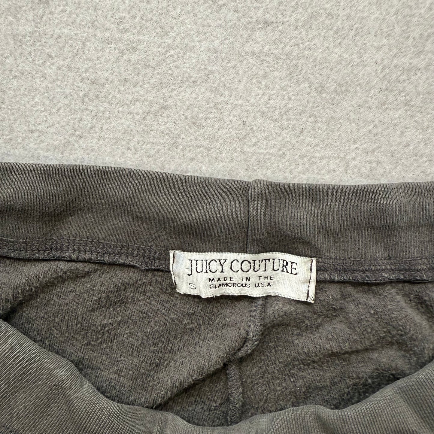 90s Juicy Couture Women's Dark Charcoal Gray Velour Flared Track Pant Y2K Size S