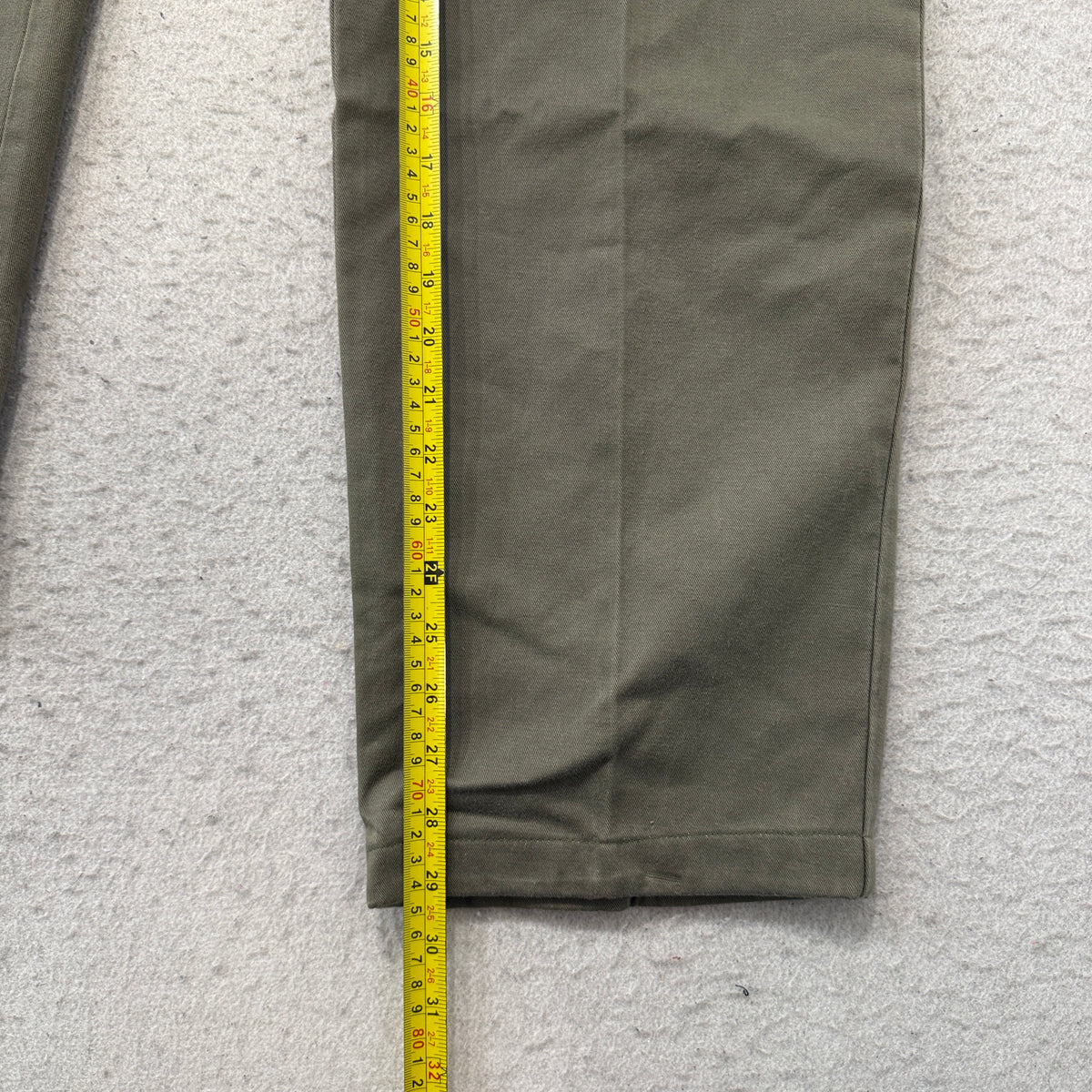 Unbranded Olive Pleated Cotton Chino Pants Size 34x32 photo 5