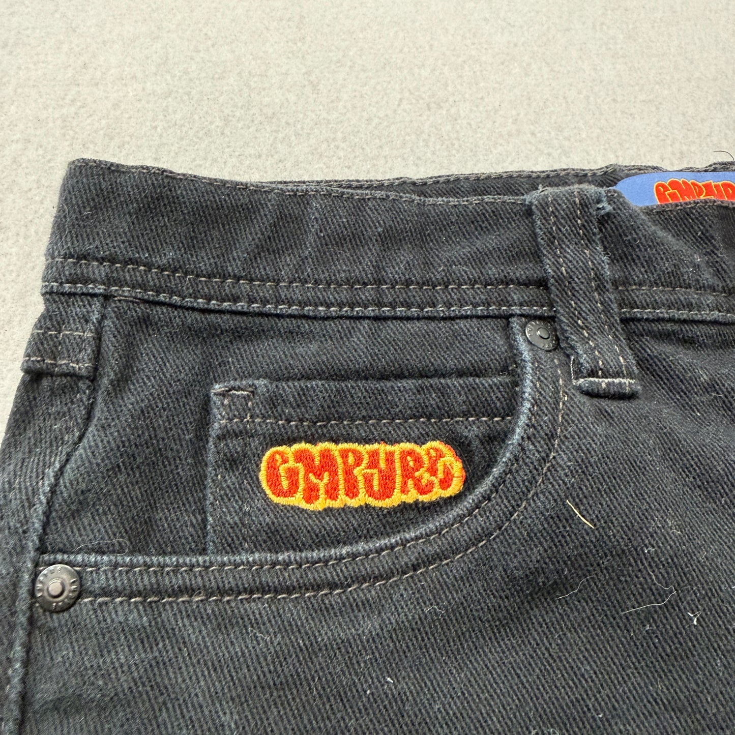 Empyre Men's Black Denim Jeans Loose Fit Zip-Fly Pockets Classic Logo Size 27