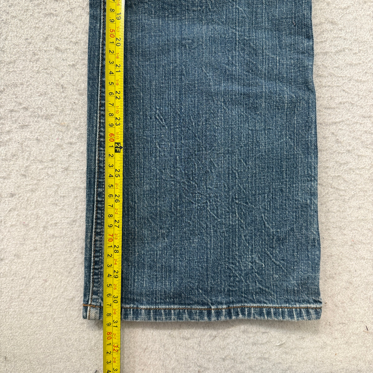 Lei Chelsea Low Rise Womens Blue Flare Jeans Eagle Embroidered Flap Pockets - 15