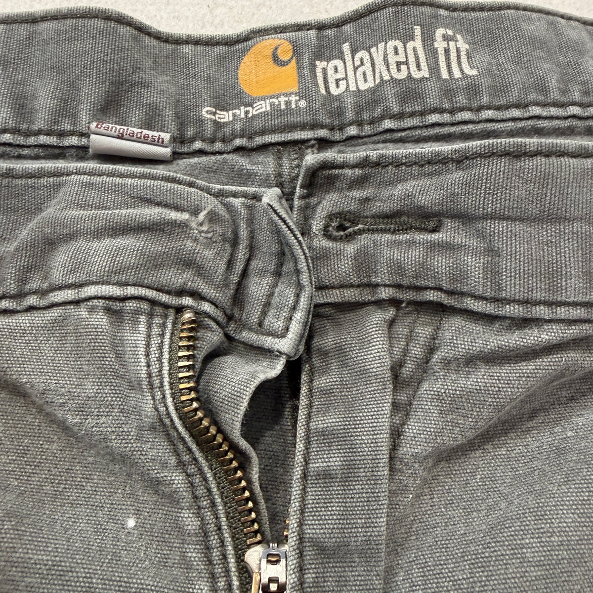 Carhartt Men's Charcoal Grey Carpenter Pants Relaxed Fit Pockets Classic - 42x32