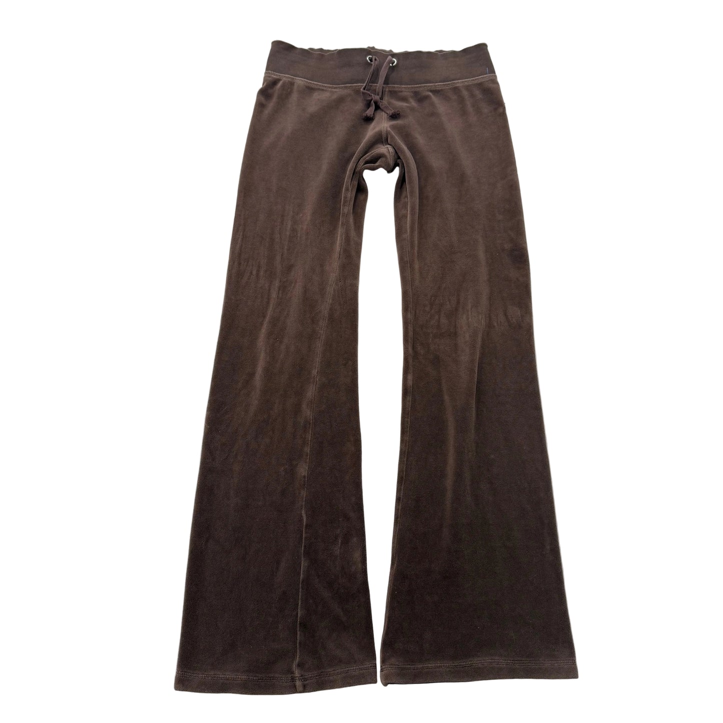 Vintage Juicy Couture Women's Brown Velour Flare Track Pants Low Rise Size S