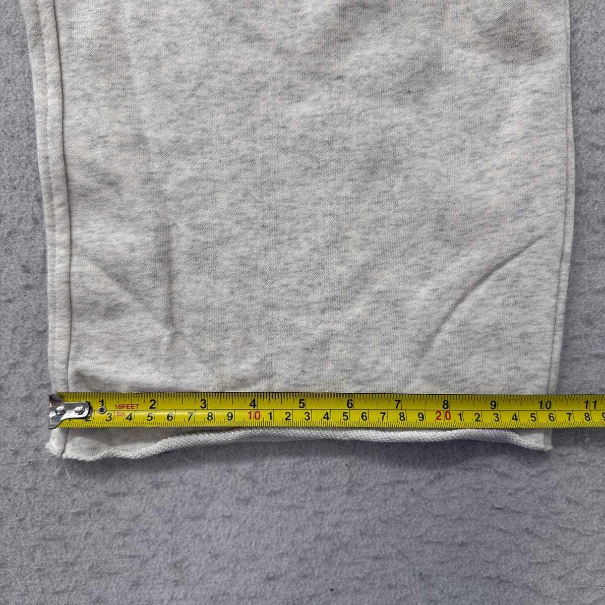 Men's Light Grey Wide Leg Knit Sweatpants Pockets Drawstring Size XL