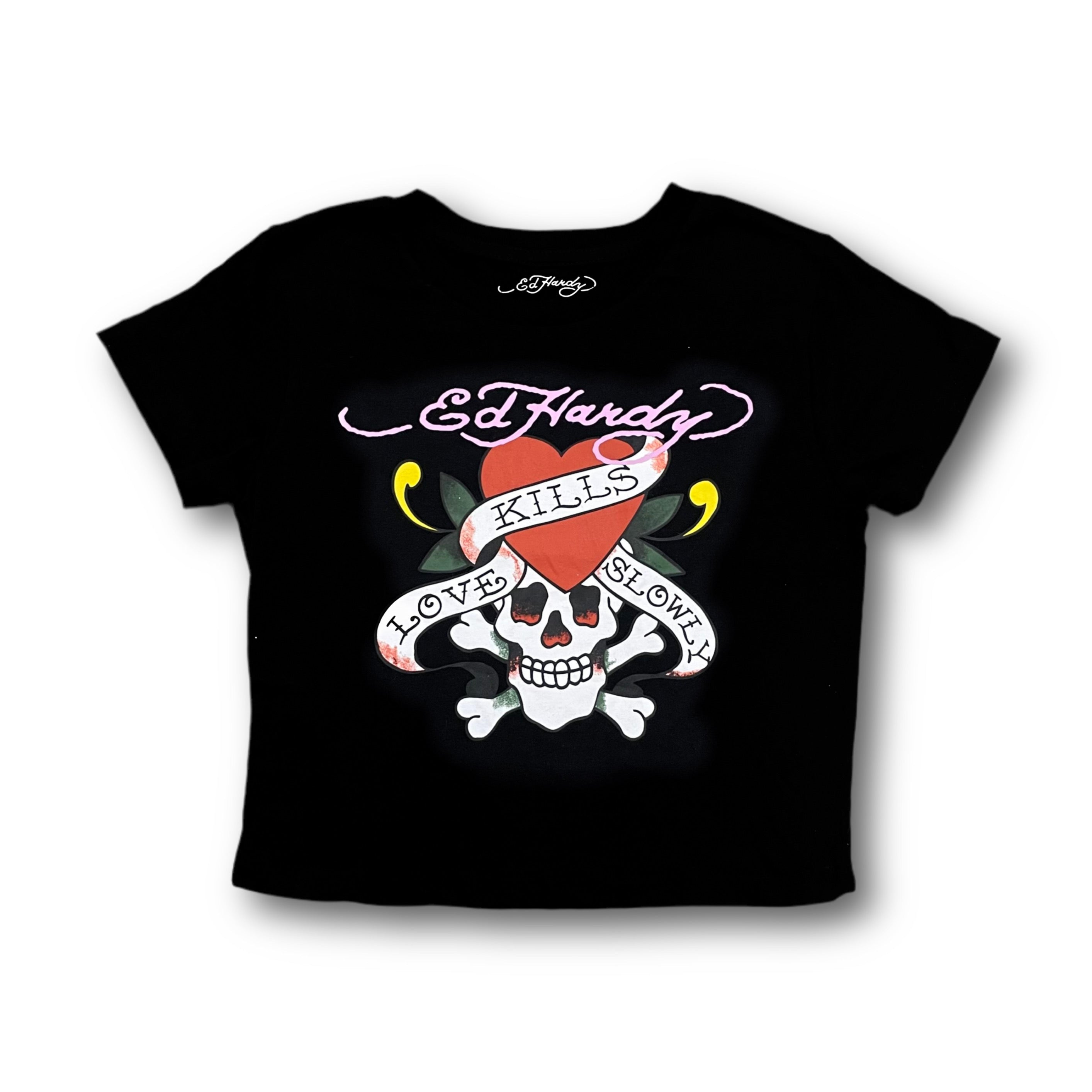 ED HARDY “LKS Skull” BLACK BABY TEE