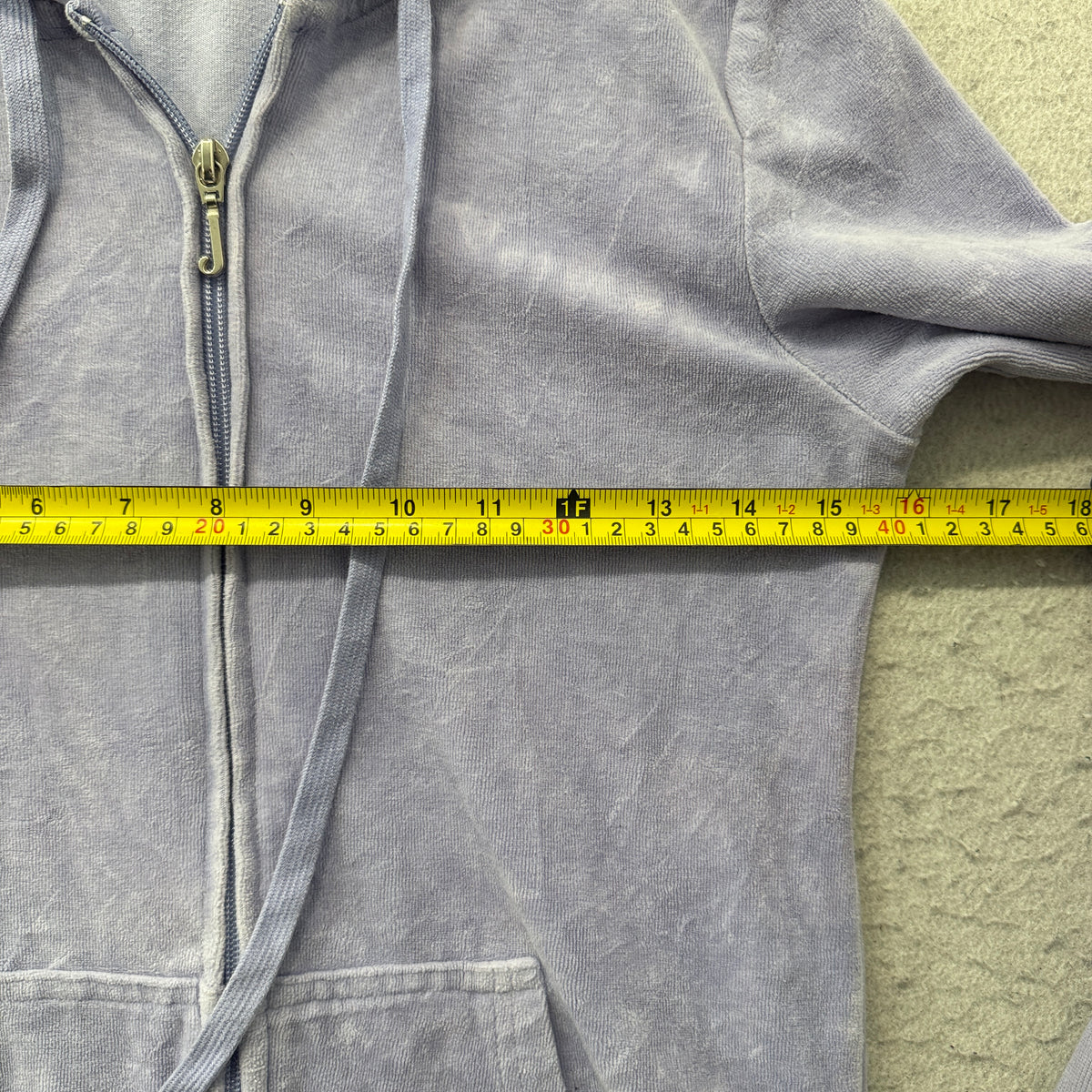 Vintage Juicy Couture Women's Lavender Zip-Up Hoodie Butterfly Graphic Size S