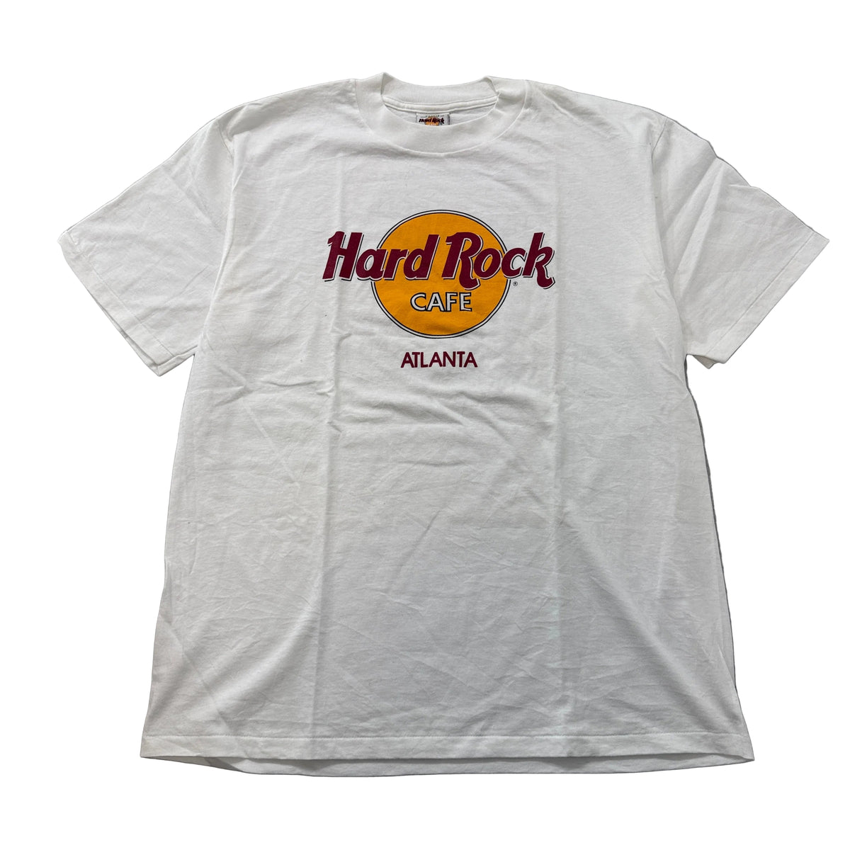Hard Rock Cafe Atlanta white logo tee front