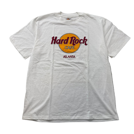 Hard Rock Cafe Atlanta white logo tee front