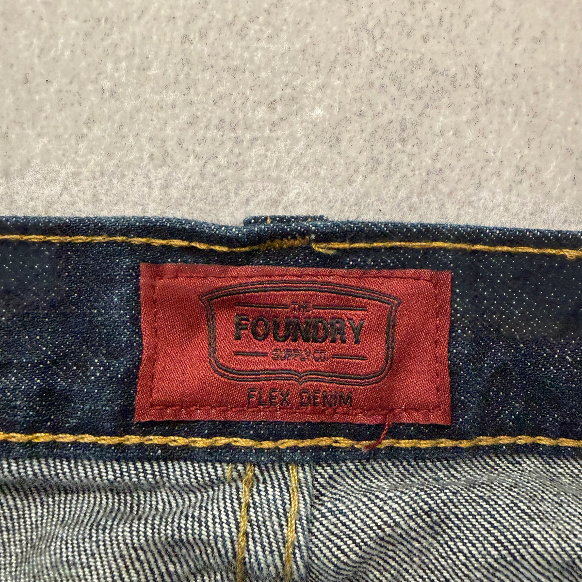 Foundry Supply Co Denim Jeans Men's Dark Wash Blue Relaxed Straight Size 42 photo 3