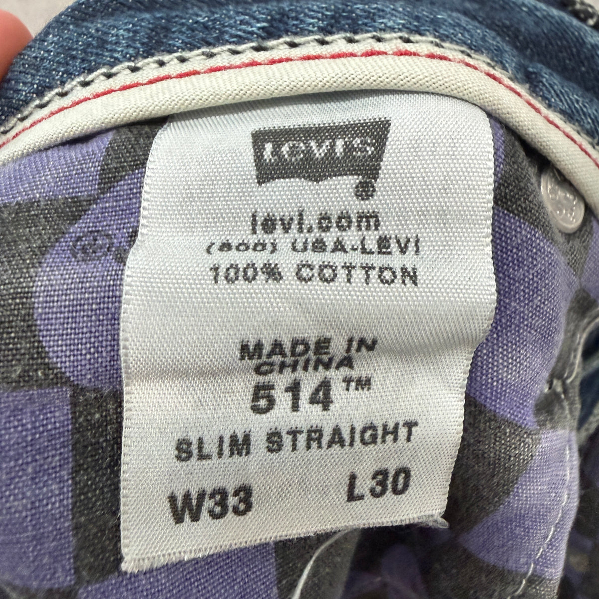 Levis 514 Slim Straight Jeans Size 33x30 photo 4